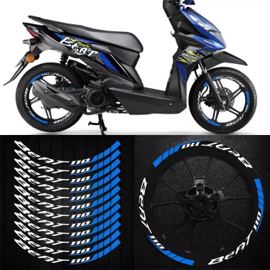 Miếng Dán Vinyl Phản Quang Chống Thấm Nước Honda Beat 110 Bánh Vành Trung Tâm 5 Miếng Dán Vinyl Phản Quang Chống Thấm Nước Honda Beat 110 Bánh Vành Trung Tâm 5
