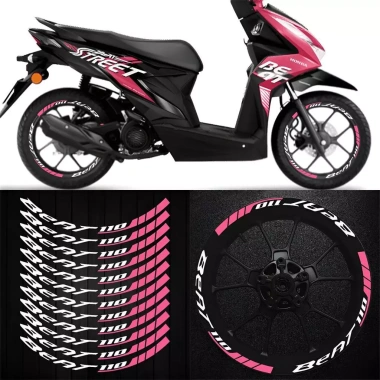Miếng Dán Vinyl Phản Quang Chống Thấm Nước Honda Beat 110 Bánh Vành Trung Tâm 6 Miếng Dán Vinyl Phản Quang Chống Thấm Nước Honda Beat 110 Bánh Vành Trung Tâm 6