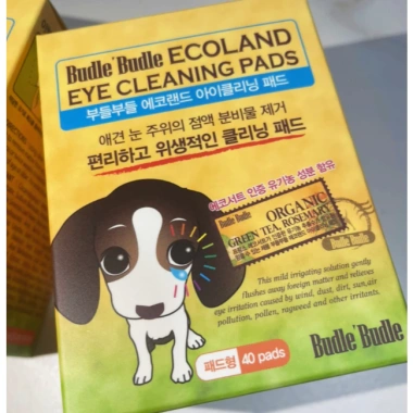 Miếng đệm ECOLAND làm sạch mắt & tai chó mèo 40 chiếc, sáp tai, Hàn Quốc 4