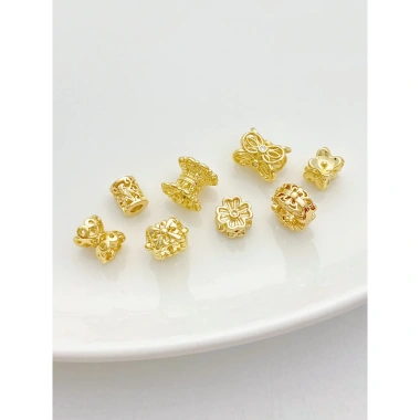 Miếng Đệm Hạt 14K Vàng Bảo Quản Đôi Mặt Ren Cánh Hoa Handmade - Giá chỉ 15.979₫ 4 Miếng Đệm Hạt 14K Vàng Bảo Quản Đôi Mặt Ren Cánh Hoa Handmade - Giá chỉ 15.979₫ 4