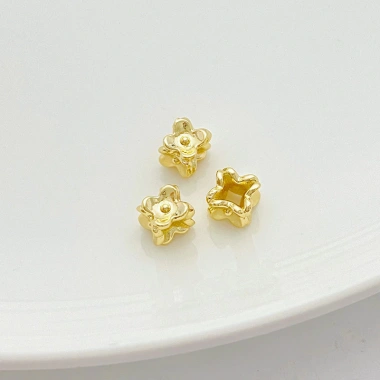 Miếng Đệm Hạt 14K Vàng Bảo Quản Đôi Mặt Ren Cánh Hoa Handmade - Giá chỉ 15.979₫