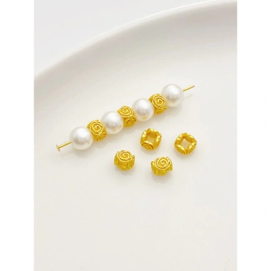 Miếng Đệm Hạt Cát Vàng Bảo Quản Màu Hoa Hồng Handmade DIY Đính Hạt Vòng Tay Vòng Cổ Phụ Kiện Trang Sức