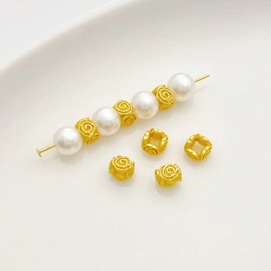 Miếng Đệm Hạt Cát Vàng Bảo Quản Màu Hoa Hồng Handmade DIY Đính Hạt Vòng Tay Vòng Cổ Phụ Kiện Trang Sức