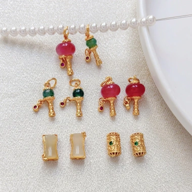 Miếng Đệm Hạt Phương Pháp Cổ Mã Não Vajra - Vòng Tay, Vòng Cổ Đính Hạt 41.259₫