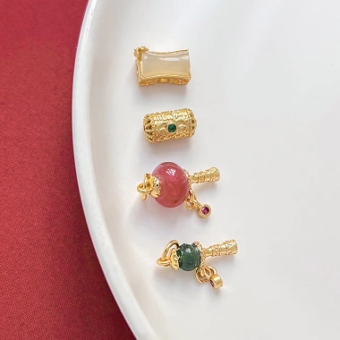 Miếng Đệm Hạt Phương Pháp Cổ Mã Não Vajra - Vòng Tay, Vòng Cổ Đính Hạt 41.259₫