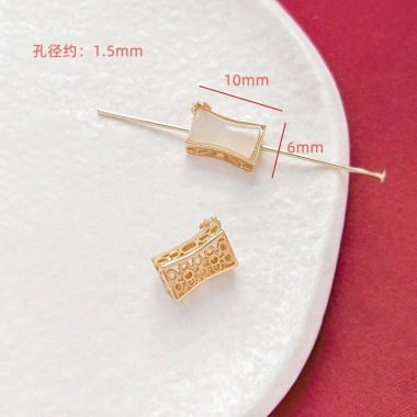 Miếng Đệm Hạt Phương Pháp Cổ Mã Não Vajra - Vòng Tay, Vòng Cổ Đính Hạt 41.259₫