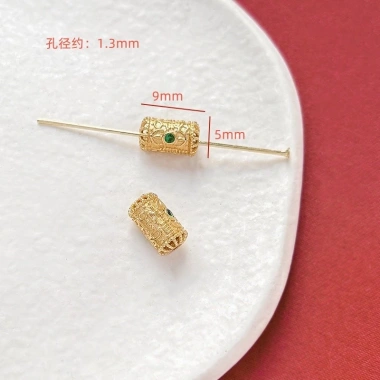 Miếng Đệm Hạt Phương Pháp Cổ Mã Não Vajra - Vòng Tay, Vòng Cổ Đính Hạt 41.259₫