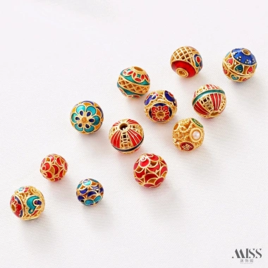 Miếng Đệm Hạt Vàng 18K Bảo Quản Màu Vàng Phụ Kiện Vòng Tay, Vòng Cổ 27.860₫