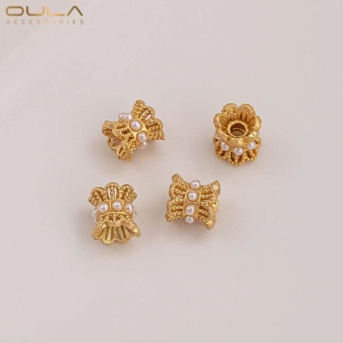 Miếng Đệm Hạt Vàng Mờ Kẻ Sọc Hình Hoa Lỗ Lớn Nhẫn Hai Mặt – Bám, Dễ Lắp, Giá 17.139₫ 7