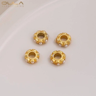 Miếng Đệm Hạt Vàng Mờ Kẻ Sọc Hình Hoa Lỗ Lớn Nhẫn Hai Mặt – Bám, Dễ Lắp, Giá 17.139₫ 8
