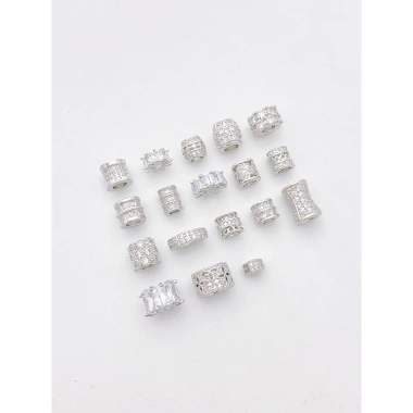 Miếng Đệm Hạt Vàng Trắng Zircon Gear - Giữ Màu, Kẻ Sọc, Bông Tuyết DIY, Đính Vòng Tay và Vòng Cổ, Giá Ưu Đãi 26,072₫