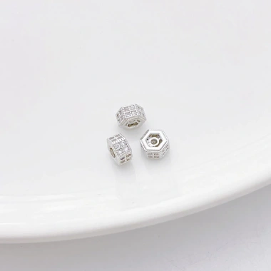 Miếng Đệm Hạt Vàng Trắng Zircon Gear - Giữ Màu, Kẻ Sọc, Bông Tuyết DIY, Đính Vòng Tay và Vòng Cổ, Giá Ưu Đãi 26,072₫