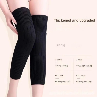 Miếng Đệm Nẹp Đầu Gối SWEETASHAHEARTS Bảo Vệ KneeCap Giữ Ấm Chân Cashmere Len Đen/Xám 2