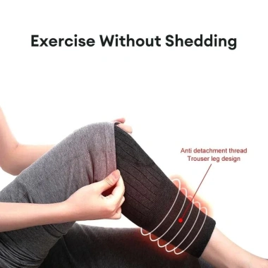 Miếng Đệm Nẹp Đầu Gối SWEETASHAHEARTS Bảo Vệ KneeCap Giữ Ấm Chân Cashmere Len Đen/Xám 6