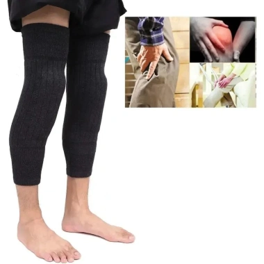 Miếng Đệm Nẹp Đầu Gối SWEETASHAHEARTS Bảo Vệ KneeCap Giữ Ấm Chân Cashmere Len Đen/Xám 8