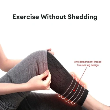 Miếng Đệm Nẹp Đầu Gối SWEETASHAHEARTS Bảo Vệ KneeCap Giữ Ấm Chân Cashmere Len Đen/Xám 9