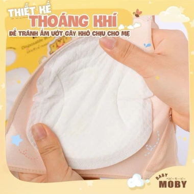 Miếng Lót Thấm Sữa Moby Baby Siêu Thấm, Hút Chống Tràn, Thoáng Khí - 135.000₫ 3