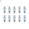 Mingxuan2 10 chiếc M5/M6 Jack Nuts kim loại, vít cánh hoa, hạt vít cho rỗng tường sắt - giá chỉ 51.700đ 9