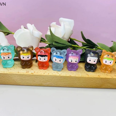 Mingxuan2 Đồ Trang Trí Mini Động Vật Dạ Quang – Micro Phong Cảnh Nhỏ Gọn 4
