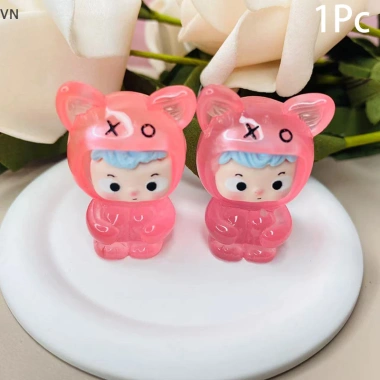 Mingxuan2 Đồ Trang Trí Mini Động Vật Dạ Quang – Micro Phong Cảnh Nhỏ Gọn 10
