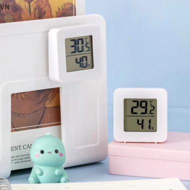 Mingxuan2 Đồng hồ đo độ ẩm kỹ thuật số ướt khô, treo tường, đo nhiệt độ phòng, phù hợp cho trẻ em - 51.150 VND