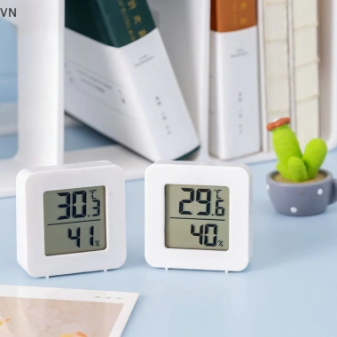 Mingxuan2 Đồng hồ đo độ ẩm kỹ thuật số ướt khô, treo tường, đo nhiệt độ phòng, phù hợp cho trẻ em - 51.150 VND