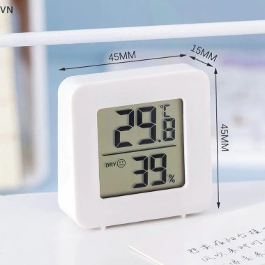 Mingxuan2 Đồng hồ đo độ ẩm kỹ thuật số ướt khô, treo tường, đo nhiệt độ phòng, phù hợp cho trẻ em - 51.150 VND
