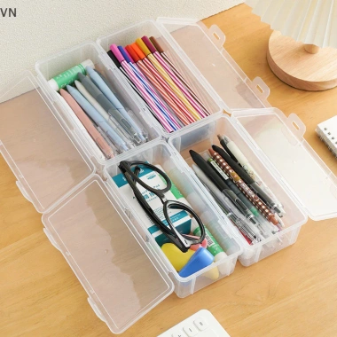 Mingxuan2 Hộp Đựng Bút Chì Nhựa Dung Tích Lớn Xếp Chồng Trong Suốt Văn Phòng 3 Mingxuan2 Hộp Đựng Bút Chì Nhựa Dung Tích Lớn Xếp Chồng Trong Suốt Văn Phòng 3