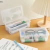 Mingxuan2 Hộp Đựng Bút Chì Nhựa Dung Tích Lớn Xếp Chồng Trong Suốt Văn Phòng 4