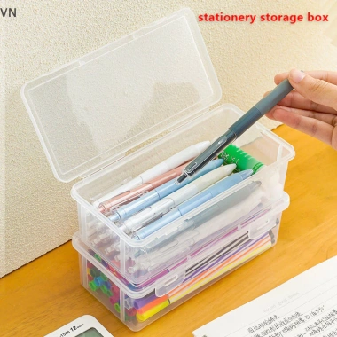 Mingxuan2 Hộp Đựng Bút Chì Nhựa Dung Tích Lớn Xếp Chồng Trong Suốt Văn Phòng 9 Mingxuan2 Hộp Đựng Bút Chì Nhựa Dung Tích Lớn Xếp Chồng Trong Suốt Văn Phòng 9