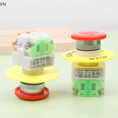 Mingxuan2 Mũ Nấm Nút Nhấn Dừng Khẩn Cấp 660V - Thang Máy Nâng Tự Khóa 55.330₫