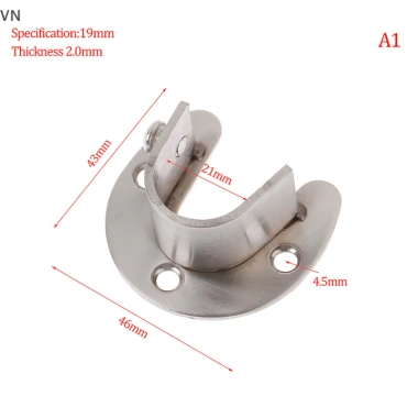 Mingxuan2 Tủ quần áo thép không gỉ 19-32mm – Ổ cắm mặt bích, giá đỡ thanh, chỉ 41.580₫ 10