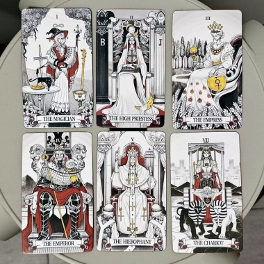 Mirror Tarot Deck 78 lá Rider với viền mạ vàng đỏ, kèm sách hướng dẫn, giảm còn 127.440 VND 5