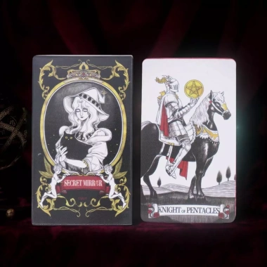 Mirror Tarot Deck 78 lá Rider với viền mạ vàng đỏ, kèm sách hướng dẫn, giảm còn 127.440 VND 7