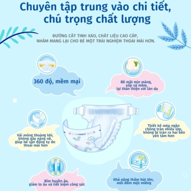 Misecr Tã Dán Trẻ Em Siêu Khô, Mỏng - Miễn Phí Vận Chuyển, Tặng Khăn Ướt - 198.000 5 Misecr Tã Dán Trẻ Em Siêu Khô, Mỏng - Miễn Phí Vận Chuyển, Tặng Khăn Ướt - 198.000 5