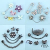 Miss Zoe Jibbitz kim loại bướm và nhện dây xích giày - Khóa ngôi sao kim cương, phụ kiện thời trang 37.296₫