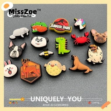 Miss Zoe Jibtz Anime phụ kiện giày lỗ - khủng long, sinh vật biển, hoa - 27.089đ