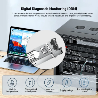 Mô-đun sợi kép ZoeRax 1.25G/10G SFP LC Gigabit 800NW - Truyền tới 300m/500m, Giá 181.500 VND