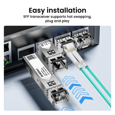 Mô-đun sợi kép ZoeRax 1.25G/10G SFP LC Gigabit 800NW - Truyền tới 300m/500m, Giá 181.500 VND