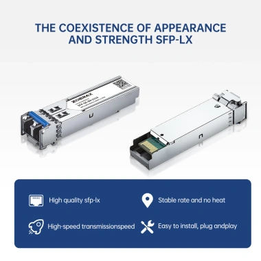 Mô-đun ZoeRax 1.25G LC SFP LX 1.310nm 20km DDM Cisco QNRP Zyxel D-Link 142.999 VND