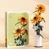 Mô hình hoa hướng dương mini lắp ghép, đồ chơi giáo dục sáng tạo, quà sinh nhật 8