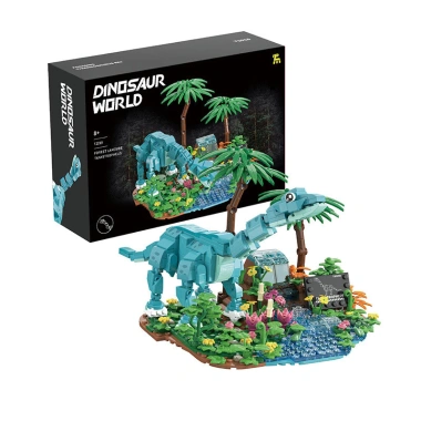 Mô hình khối xây dựng Tyrannosaurus Rex và Pteranodon - Đồ chơi nam săn ăn trên núi lửa, giá ưu đãi 400.858 VND