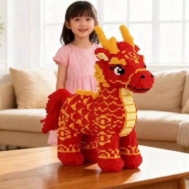 Mô hình lắp ghép ngựa năm mới 48cm – Giá ưu đãi 150.000đ, phù hợp trẻ 3