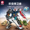 Mô hình lắp ráp robot chiến binh biến hình 8 trong 1 Defender Quà tặng đồ chơi bé trai