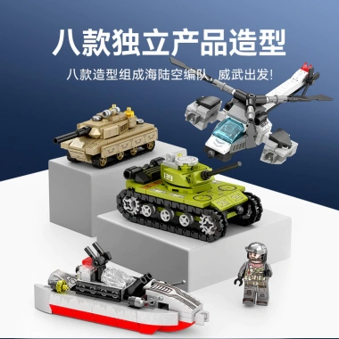 Mô hình lắp ráp robot chiến binh biến hình 8 trong 1 Defender Quà tặng đồ chơi bé trai 2