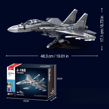 Mô hình quân sự J-16 tàng hình - Đồ chơi giáo dục sưu tầm chân thực, giảm 689k 3