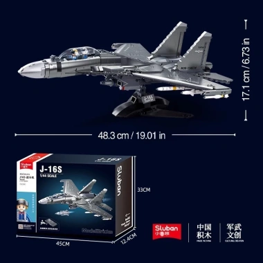 Mô hình quân sự J-16 tàng hình - Đồ chơi giáo dục sưu tầm chân thực, giảm 689k 6