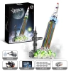 Mô hình Rainbow Rocket Space - Đồ chơi lắp ghép mini giáo dục có đèn, giảm giá 22% 6