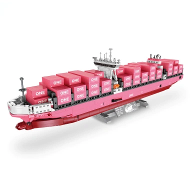 Mô hình tàu container màu hồng lắp ghép - Đồ chơi chở hàng, giảm còn 1.49 triệu 5