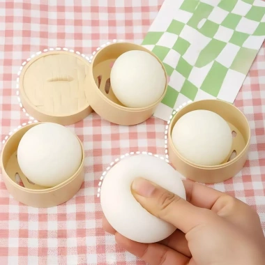 Mô Phỏng Bánh Bao Squishy - Máy Hấp Thực Phẩm, Đồ Chơi Bột Mềm Bóng Giảm Stress 2 Mô Phỏng Bánh Bao Squishy - Máy Hấp Thực Phẩm, Đồ Chơi Bột Mềm Bóng Giảm Stress 2